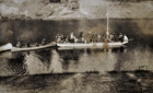 Canoes with Cree people