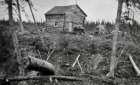 Old style house built from local logs