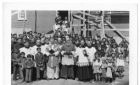 Catholic Priests and Cree children in Moosonee