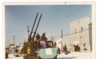 Military vehicle at the Moosonee Christmas parade