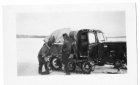 1940s version of the snowmobile on the Moose River