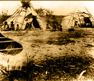 Mushkegowuk and Anishnaabe style camp